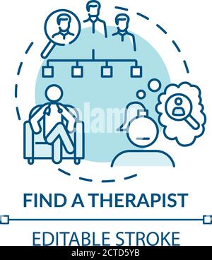 Find therapist concept icon Stock Vector