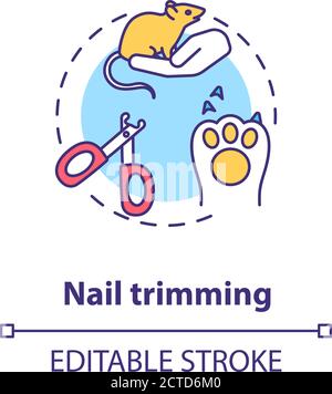Nail trimming concept icon Stock Vector