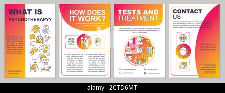 What is psychotherapy brochure template Stock Vector
