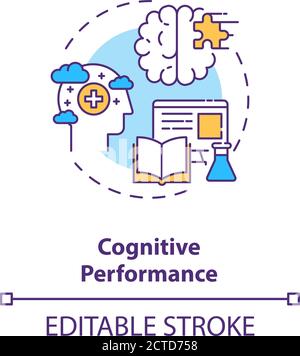 Cognitive performance concept icon Stock Vector