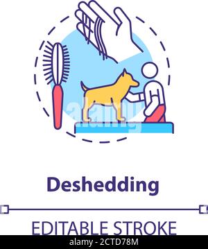 Deshedding concept icon Stock Vector