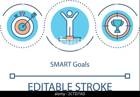 Smart goals concept icon Stock Vector