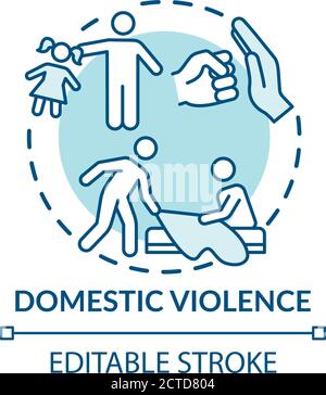 Domestic violence concept icon Stock Vector