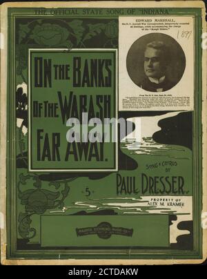 On the banks of the Wabash, far away : song and chorus, still image, sheet music, 1897, Davies, Syd Stock Photo