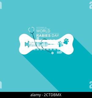 Vector Illustration of World Rabies Day concept observed on September 28th Stock Vector