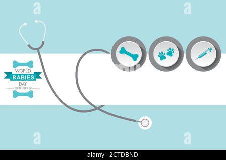 Vector Illustration of World Rabies Day concept observed on September 28th Stock Vector