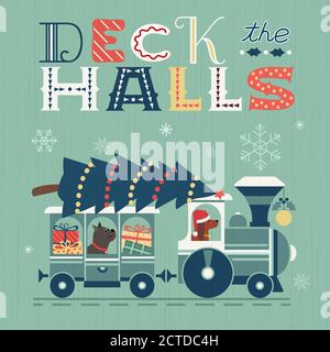 Happy holidays hand drawn vintage vector Stock Vector