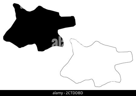 Kano City (Federal Republic of Nigeria, Kano State) map vector illustration, scribble sketch City of Kano map Stock Vector