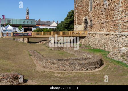 The front of Colchester Castle, Colchester, Essex, England, UK Stock