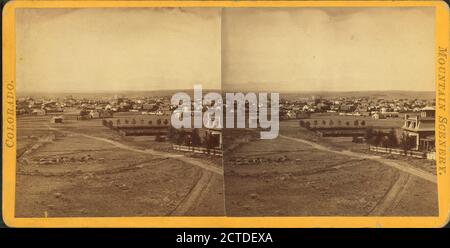 General view of East Denver and distant view of Rocky Mountains, by ...