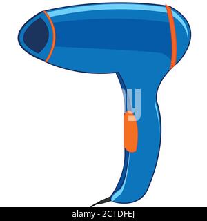 Electric tools hair dryer on white background is insulated Stock Vector