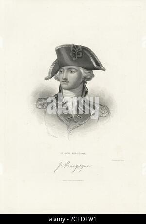 Lt. Gen. Burgoyne., still image, Prints, 1777 - 1890, Hollyer, Samuel (1826-1919 Stock Photo