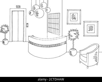 Sheraton New Lobby Design Foundation Sketch 1 - Hotel Management