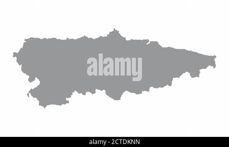 Asturias region map Stock Vector