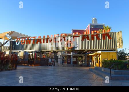 Container Park, Fremont East District, Las Vegas, Nevada, USA Stock