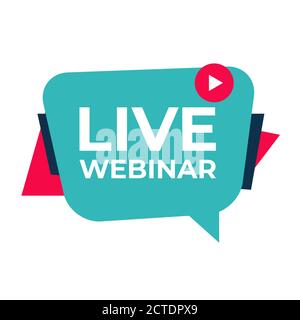 Live Webinar Sign Icon Vector Illustration EPS10 Stock Vector