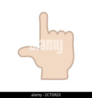 Index finger up, symbol for I am up for it, number one, cartoon vector illustration design Stock Vector