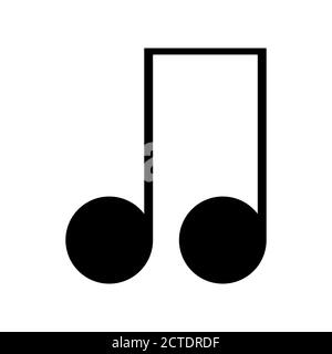 Note symbol, simple flat vector illustration design Stock Vector