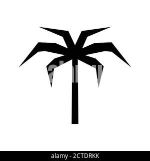 Palm tree, simple flat vector illustration design Stock Vector