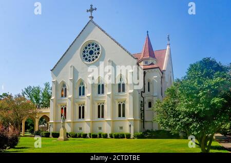 St. Joseph’s Chapel is pictured at Spring Hill College, Aug. 22, 2020, in Mobile, Alabama. The building was constructed in 1910. Stock Photo