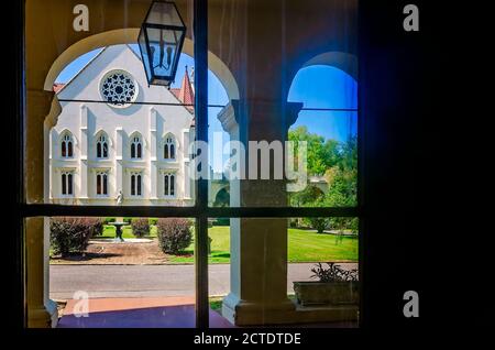 St. Joseph’s Chapel is pictured from the Lucey Administration Center at Spring Hill College, Aug. 22, 2020, in Mobile, Alabama. Stock Photo