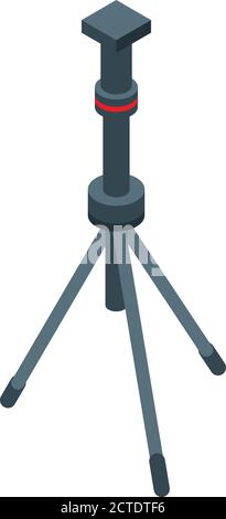 Gps tripod icon, isometric style Stock Vector