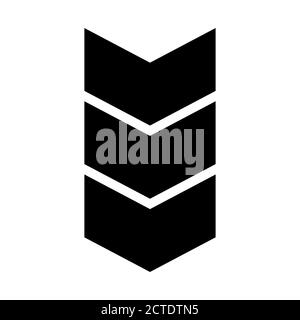 Arrow down symbol, simple flat vector illustration design Stock Vector