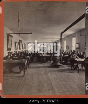 View of Special Penmanship Department., Eastman National Business College (Poughkeepsie, N.Y.), 1880, New York (State), Poughkeepsie (N.Y Stock Photo