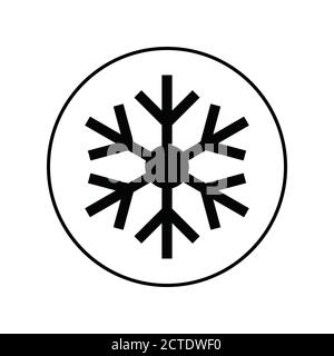 Cold icon, symbol for cold surface or low temperature, simple flat vector illustration design Stock Vector