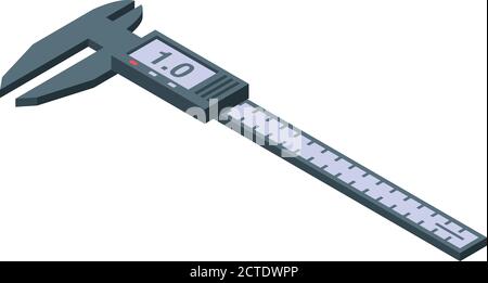 Control caliper icon, isometric style Stock Vector