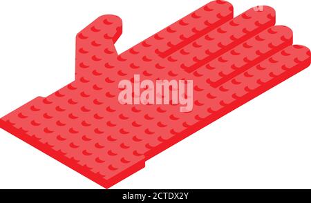 Washcloth glove icon, isometric style Stock Vector