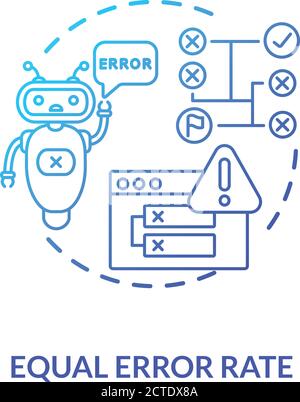 Equal error rate concept icon Stock Vector