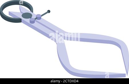 Trammel caliper icon, isometric style Stock Vector