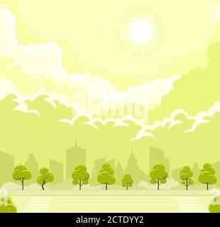 Town city landscape Stock Vector