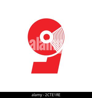 letter c circle motion disk logo vector Stock Vector