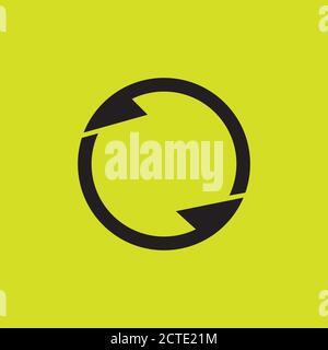 circle rotation geometric arrows symbol vector Stock Vector