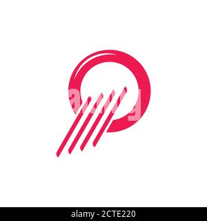 simple cute tire motion fast logo Stock Vector