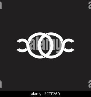 letters oc linked rings logo vector Stock Vector