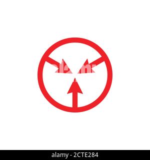 pointing arrow center direction logo vector Stock Vector