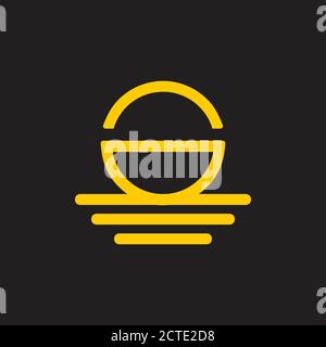 smile sun moon fun design logo vector Stock Vector