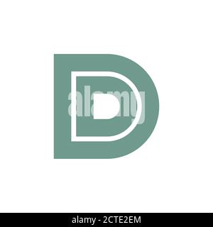 letter stripes geometric logo vector Stock Vector