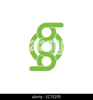 abstract helix infinity line logo vector Stock Vector