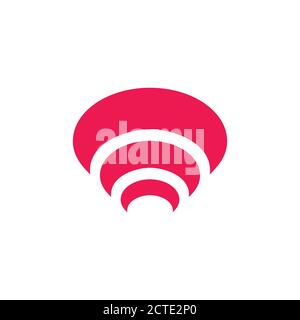 curves signal motion logo vector Stock Vector