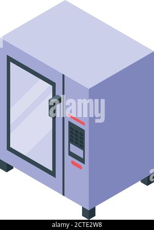 Convection oven gas icon, isometric style Stock Vector