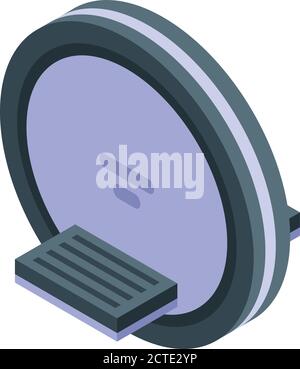 Gyro wheel icon, isometric style Stock Vector
