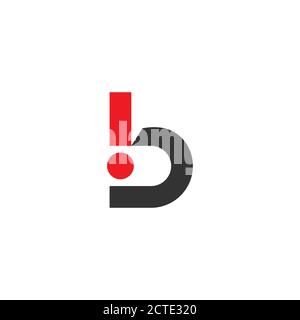 letter b with exclamation design logo vector Stock Vector