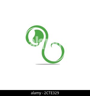 motion leaf loop infinity nature symbol decoration vector Stock Vector