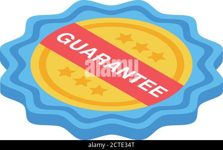 Quality assurance guarantee icon, isometric style Stock Vector
