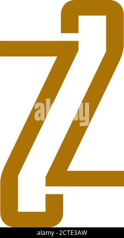 number 72 symbol simple geometric line logo vector Stock Vector