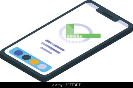 Quality assurance smartphone icon, isometric style Stock Vector